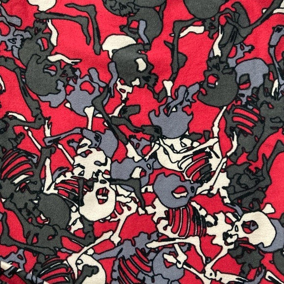 NWT LuLaRoe OS leggings Halloween red skeleton skulls Whimsygoth Witchy UNICORN - Picture 2 of 4